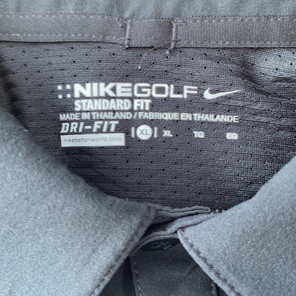 Nike Dri-Fit Golf Shirt in Black Size XL - Picture 3 of 4